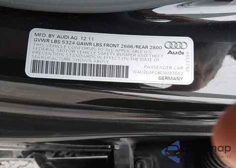 2012 Audi A7 Premium from USA, damaged, VIN WAU2GAFC8CN093642